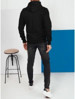 Pánská mikina s kapucí černá FashionStreet BX5685 Pánská mikina s kapucí černá FashionStreet BX5685