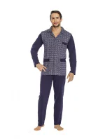 Pánské rozepínané pyžamo Luna 797 3XL-4XL Pánské rozepínané pyžamo Luna 797 3XL-4XL
