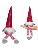 DEKORATIVNÍ TRPASLÍK 30+15CM ČERVENÝ