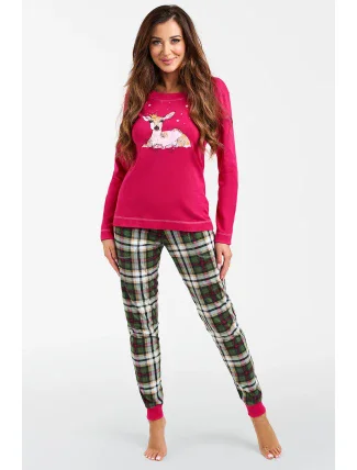 Italian Fashion Zonda long length sp. barva:amarant/print