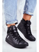 Zateplené Kožené Tenisky BIG STAR V274542FW Černé