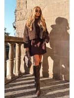 Dámské kozačky na jehlovém podpatku s prošitím Olyvia – čokoládové Dámské kozačky na jehlovém podpatku s prošitím Olyvia – čokoládové