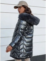 Dámská zimní bunda prošívaná dlouhá s kapucí SHINE šedá FashionStreet TY4564