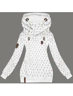 Světle šedá dámská vzorovaná mikina (2304)