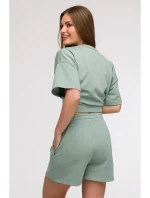 B295 Šortky s kapsami - mátové B295 Šortky s kapsami - mátové