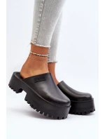 Dámské pantofle s masivní podrážkou Big Star Černá