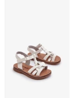 Dětské sandály se zapínáním na suchý zip, bílá Marimona