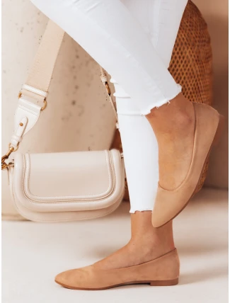 Dámské semišové baleríny s plochým podpatkem GLAMINO khaki FashionStreet ZY0775