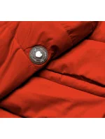 Dámská péřová zimní bunda v korálové barvě (CAN-865)