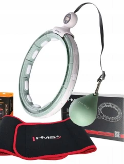 Hula Hop HMS HHM15 s počítadlem a gravitační koulí zelená + pásek BR163 červená sada