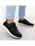 Dámské černé kožené polobotky Filippo DP7106/25