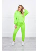 Souprava mikiny s kapucí neonově zelená Souprava mikiny s kapucí neonově zelená