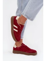 Dámské semišové tenisky na platformě bordové Sylviona