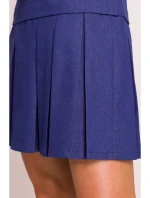 M842 Džínové šaty se záhyby - modré