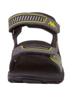 Dětské sandály Paxos K 260864K 1133 Černá se zelenou - Kappa Dětské sandály Paxos K 260864K 1133 Černá se zelenou - Kappa