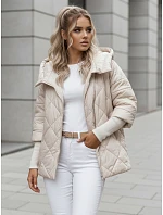 Dámská přechodná bunda TY4856 krémová - Dstreet