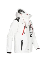 Geographical Norway pánská rychleschnoucí sportovní bunda s kapucí Techno MEN 056 BS3 white (WU1060H/GN) pánské