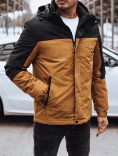 Pánská zimní bunda s kapucí FashionStreet camel TX4898