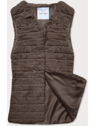 Hnědá kožešinová vesta s podšívkou (2114) Hnědá kožešinová vesta s podšívkou (2114)