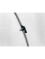 ZAHRADNÍ TUNEL 200x200x200 cm PE BÍLÁ OCELOVÁ KONSTRUKCE