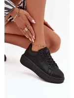 Dámské Tenisky Na Platformě Big Star SS274244 Černé