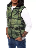 Pánská prošívaná kamuflážová vesta FashionStreet TX4106