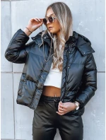 Dámská kožená přechodná bunda COLLAR black FashionStreet TY3899