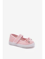 Dětské baletky s mašlí růžové Amirinas