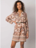 Šaty DHJ SK 5766 1.32X béžová Šaty DHJ SK 5766 1.32X béžová