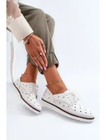 Dámské kožené boty, bílá S.Barski Dámské kožené boty, bílá S.Barski