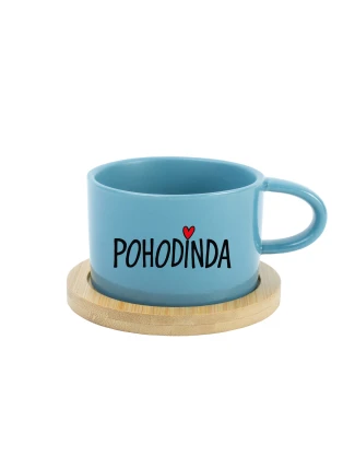 POHODINDA - modrý hrníček makronka 200 ml