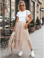 PASTELLA béžová tylová sukně FashionStreet CY0422