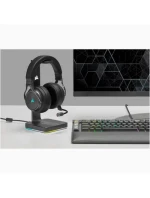 Bezdrátová náhlavní souprava Corsair VIRTUOSO RGB Wireless XT s kabelovým a bezdrátovým připojením Bluetooth, černá Bezdrátová náhlavní souprava Corsair VIRTUOSO RGB Wireless XT s kabelovým a bezdrátovým připojením Bluetooth, černá