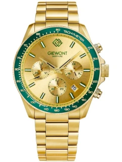 Pánské hodinky Giewont Chronograph Sapphire Gold Green GW3520-B6