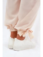 Dámské tenisky na platformě z ECO kůže Big Star – bílé