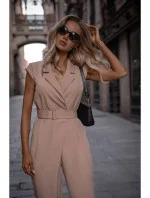 Dámský overal s asymetrickým vzorem M780 Béžová - MOE