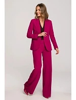 Sako s jedním knoflíkem S310 švestka -Stylove Sako s jedním knoflíkem S310 švestka -Stylove