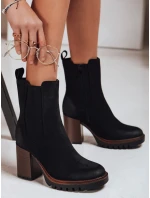 Dámské semišové kozačky černé FashionStreet ZY1319