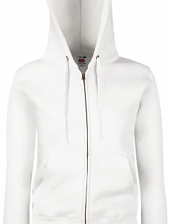 Fruit of the Loom Premium Lady-Fit Hooded Jacket Dámská mikina s kapucí 16.2118 white