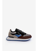 Pánské tenisky Big Star NN174322 Memory Foam System hnědo-černé
