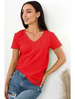 Dámské tričko Serek s krátkým rukávem hnědé - Off Pink