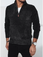 Pánský tmavě šedý svetr FashionStreet WX2237 Pánský tmavě šedý svetr FashionStreet WX2237