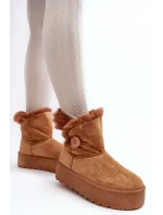 Dámské sněhule na platformě s kožešinou Camel Vikas Dámské sněhule na platformě s kožešinou Camel Vikas