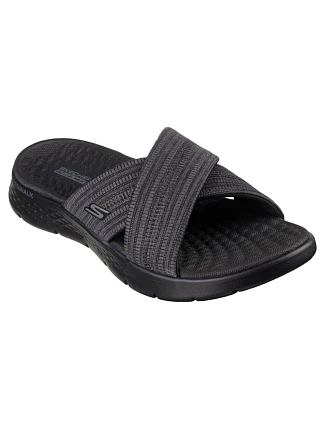 Dámské žabky Skechers GO WALK FLEX SANDAL IMPRESSED 141420 BKGY Dámské žabky Skechers GO WALK FLEX SANDAL IMPRESSED 141420 BKGY