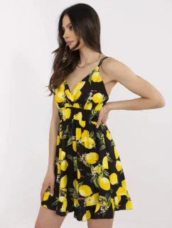 Šaty MI SK 22099.76 černá a žlutá