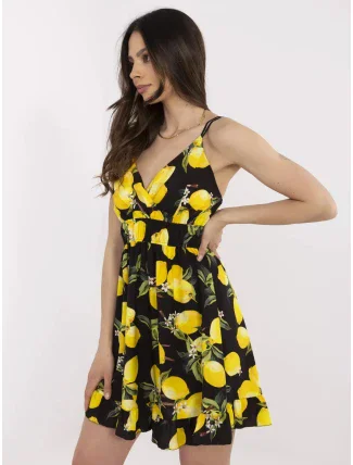 Šaty MI SK 22099.76 černá a žlutá