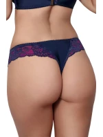 Krajková tanga V-9418 modrá - Axami