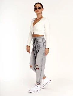 Dámské vysoké tenisky Big Star - bílé