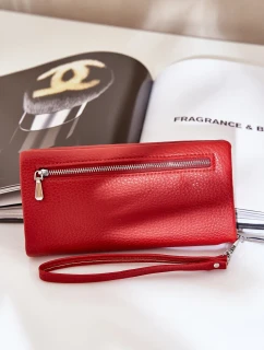 Velká Dámská Peněženka S Ražbou Eko Kůže Červená Martiel