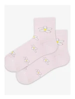 TENKÉ PONOŽKY BARVA 2-6 LET DÍVKY RŮŽOVÁ 21-23